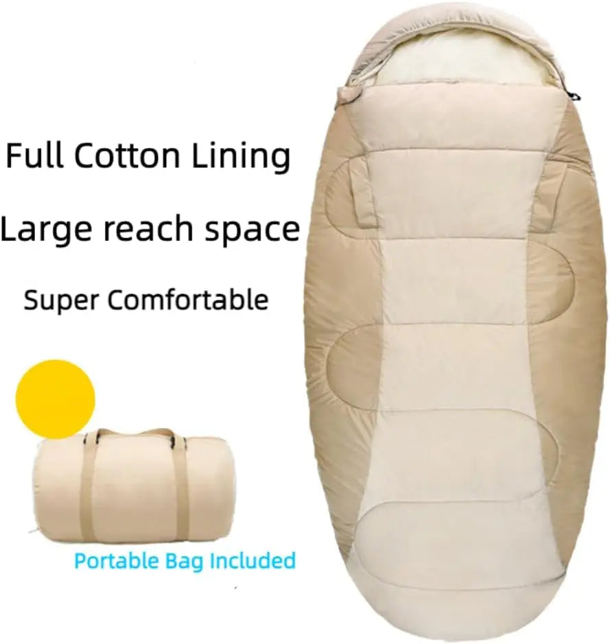 Outdoor Camping Sleeping Bag PS200 Cotton Ultralight Waterproof Winter