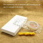 Compass Navigation Map Ruler – Acrylic Scouting & Topographic Scale Tool