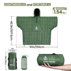 OneTigris Camping Blanket Poncho – Wearable Sleeping Bag with 3M Thinsulate