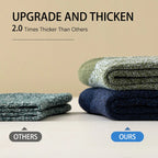 5 Pairs Merino Wool Socks For Men, Super Thick Hiking Socks Thermal