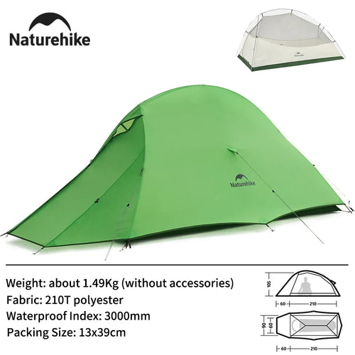 Naturehike Cloud Base Ultralight Camping Tent | Waterproof 2-Person Shelter