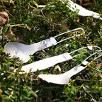 Tiartisan Titanium Foldable Cutlery Set – Lightweight Camping Spork, Fork & Knife