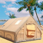 Inflatable camping tent 4-8 people with windows portable