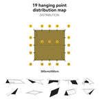 ASTA GEAR Ultralight Camping Tarp | Survival Shelter 3×3 m / 4×4 m