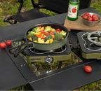 Double Burner Folding Gas Stove – Portable Dual Fire Camping Cooker