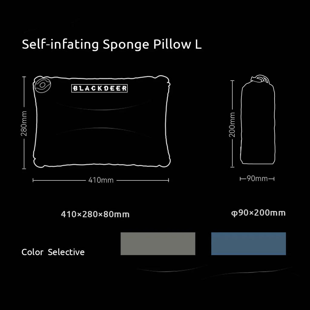BLACKDEER Self Inflating Camping Pillow Travel Pillow with Pillowcase