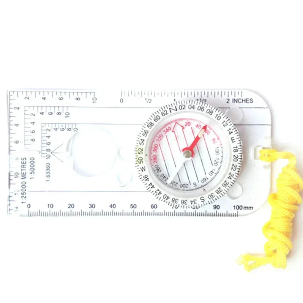 Compass Navigation Map Ruler – Acrylic Scouting & Topographic Scale Tool