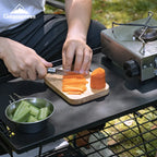 CAMPINGMOON Mini Birch Cutting Board – Portable Outdoor Picnic & Camping Plank