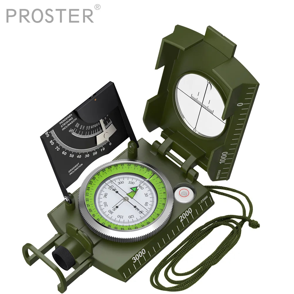 Proster Professional Military Compass – Waterproof IP65 Tactical Navigation Tool