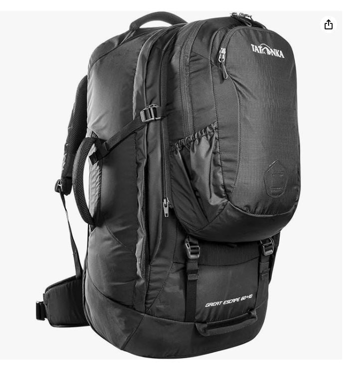 Tatonka Great Escape 60+10 Travel Backpack – Adjustable Load Carry Pack