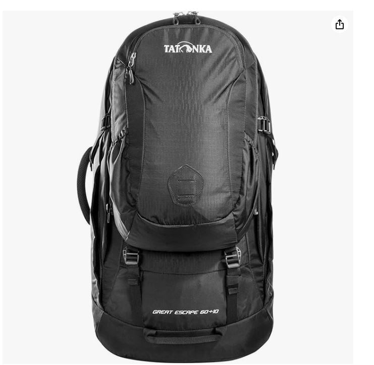 Tatonka Great Escape 60+10 Travel Backpack – Adjustable Load Carry Pack