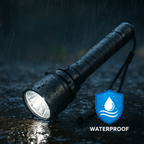 Linterna de buceo súper brillante – Linterna LED impermeable con batería 18650 para senderismo, camping y buceo