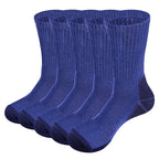 Yuedge Men's Wicking Cushion Padded Combed Cotton Crew Socks Sports