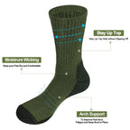 Yuedge Men's Wicking Cushion Padded Combed Cotton Crew Socks Sports