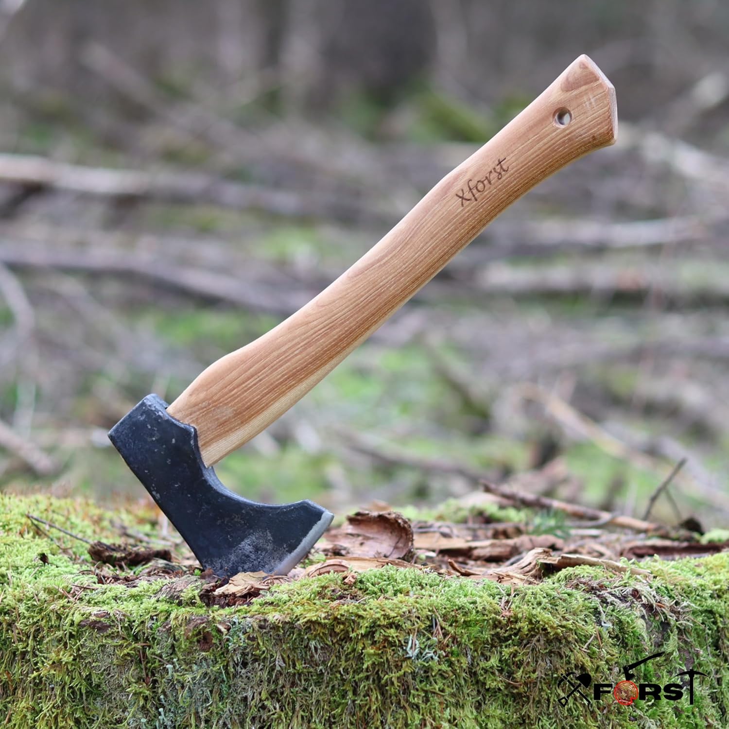 X-Forst Bushcraft Hand Axe with Leather Sheath