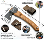 BeaverCraft AX1 bushcraft axe set showing forged steel head and handle details
