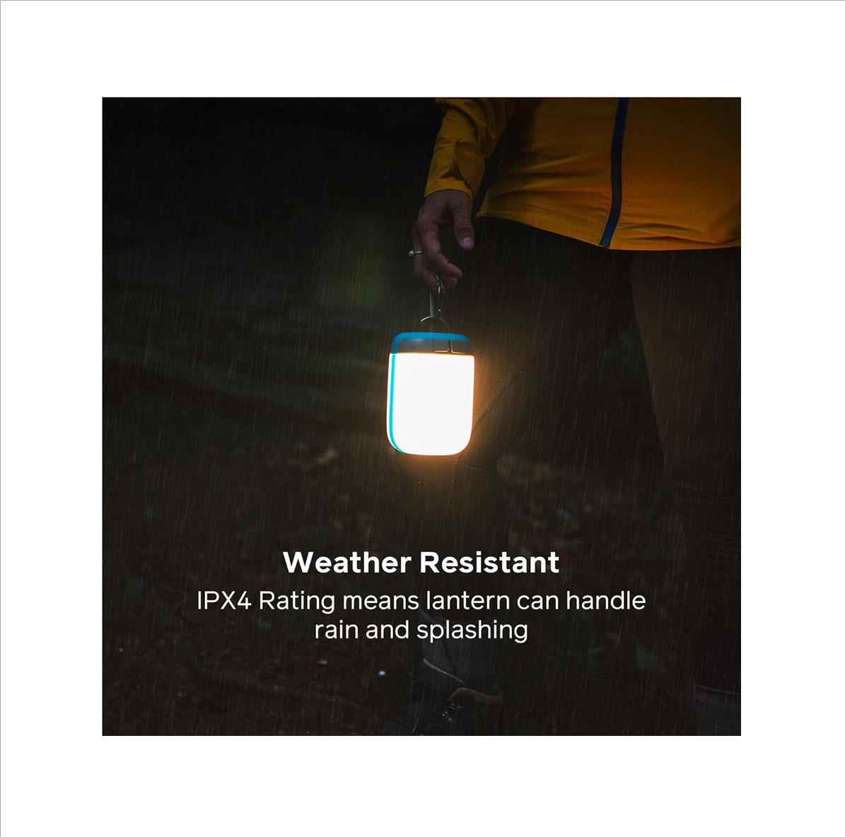 BioLite AlpenGlow 500 lantern illuminating tent interior at night
