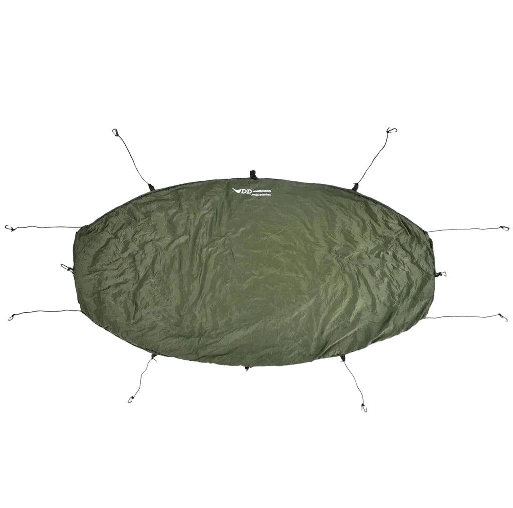 DD Hammocks Underblanket olive green close up showing fabric and insulation detail