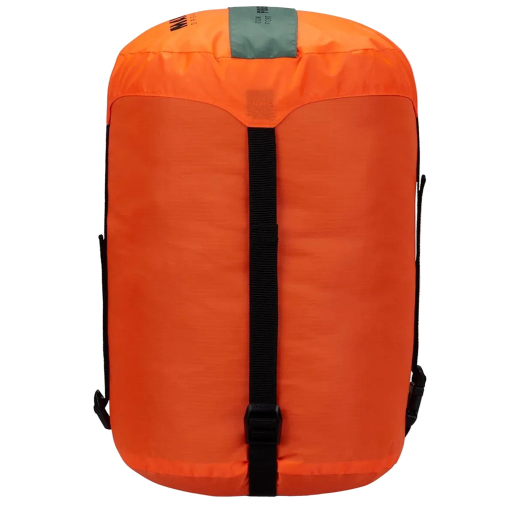 Deuter Exosphere +4°C sleeping bag packed inside orange compression sack