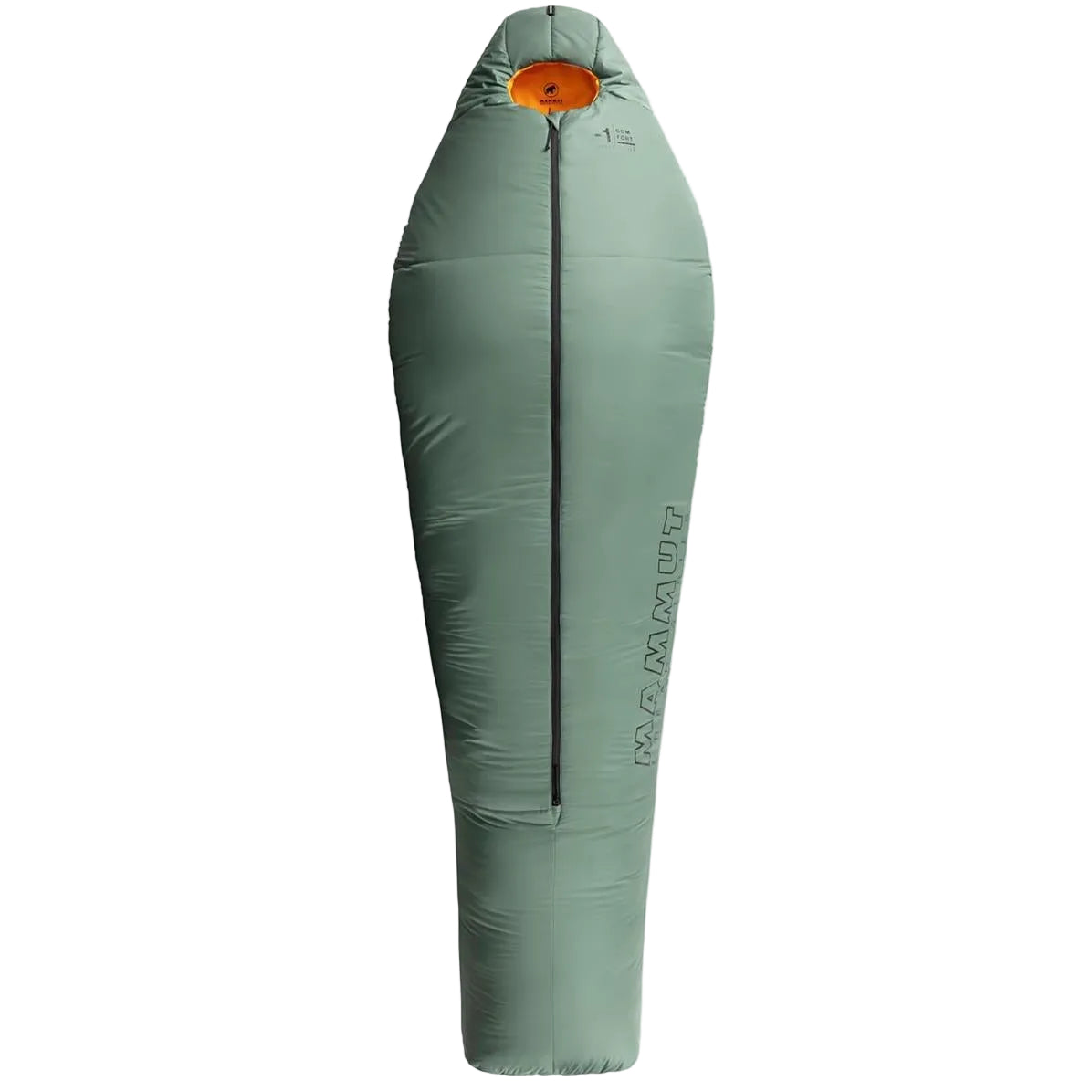 Deuter Exosphere +4°C synthetic mummy sleeping bag sage green full length front view