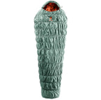 Deuter Exosphere +4°C synthetic sleeping bag full front view showing stretch mummy design
