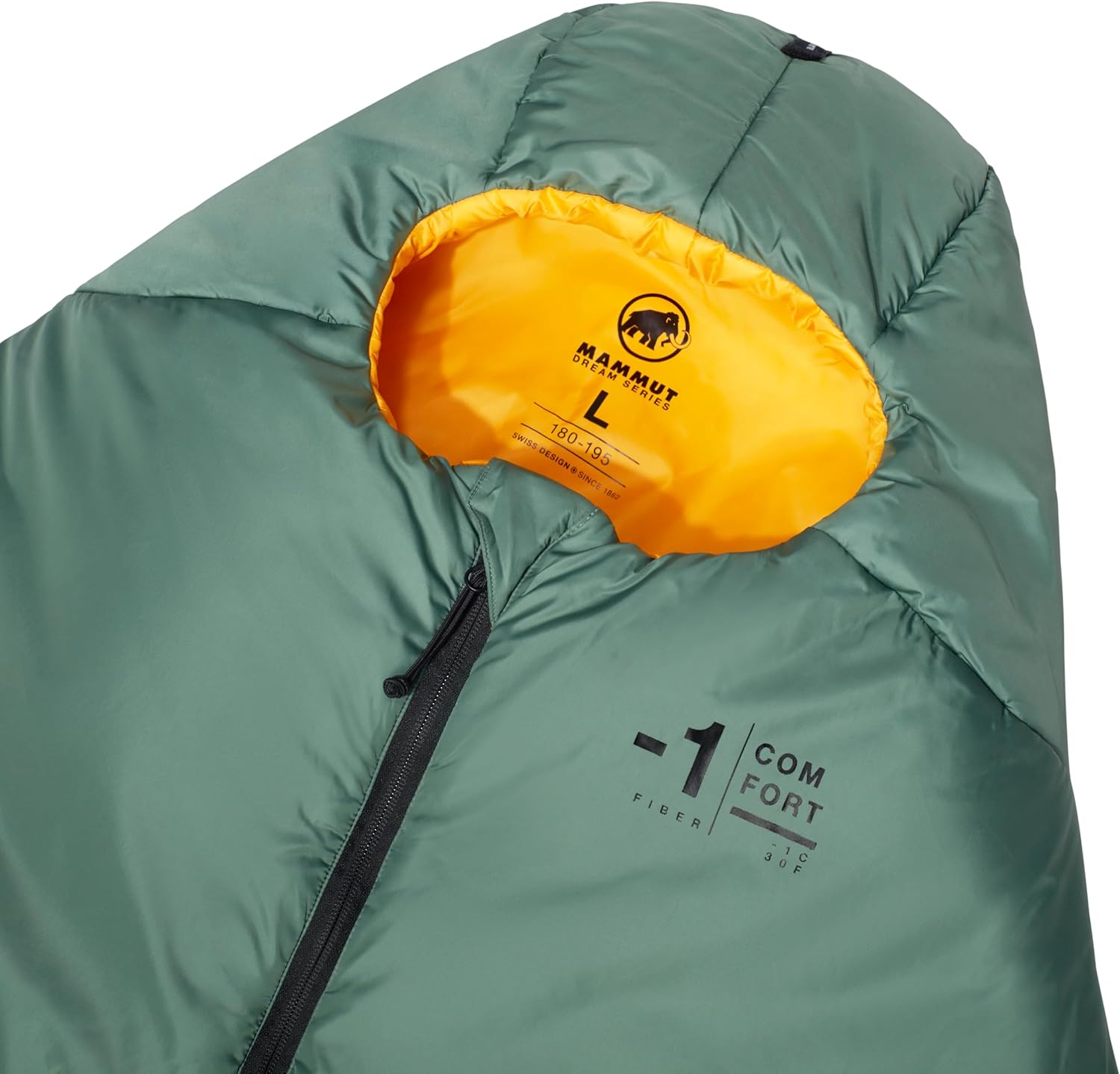 Deuter Exosphere +4°C sleeping bag hood and insulation detail close up