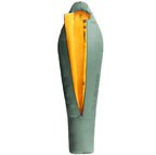 Deuter Exosphere +4°C mummy sleeping bag side profile showing tapered design