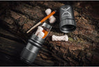 exotac matchcap xl waterproof match holder used for lighting fire outdoors