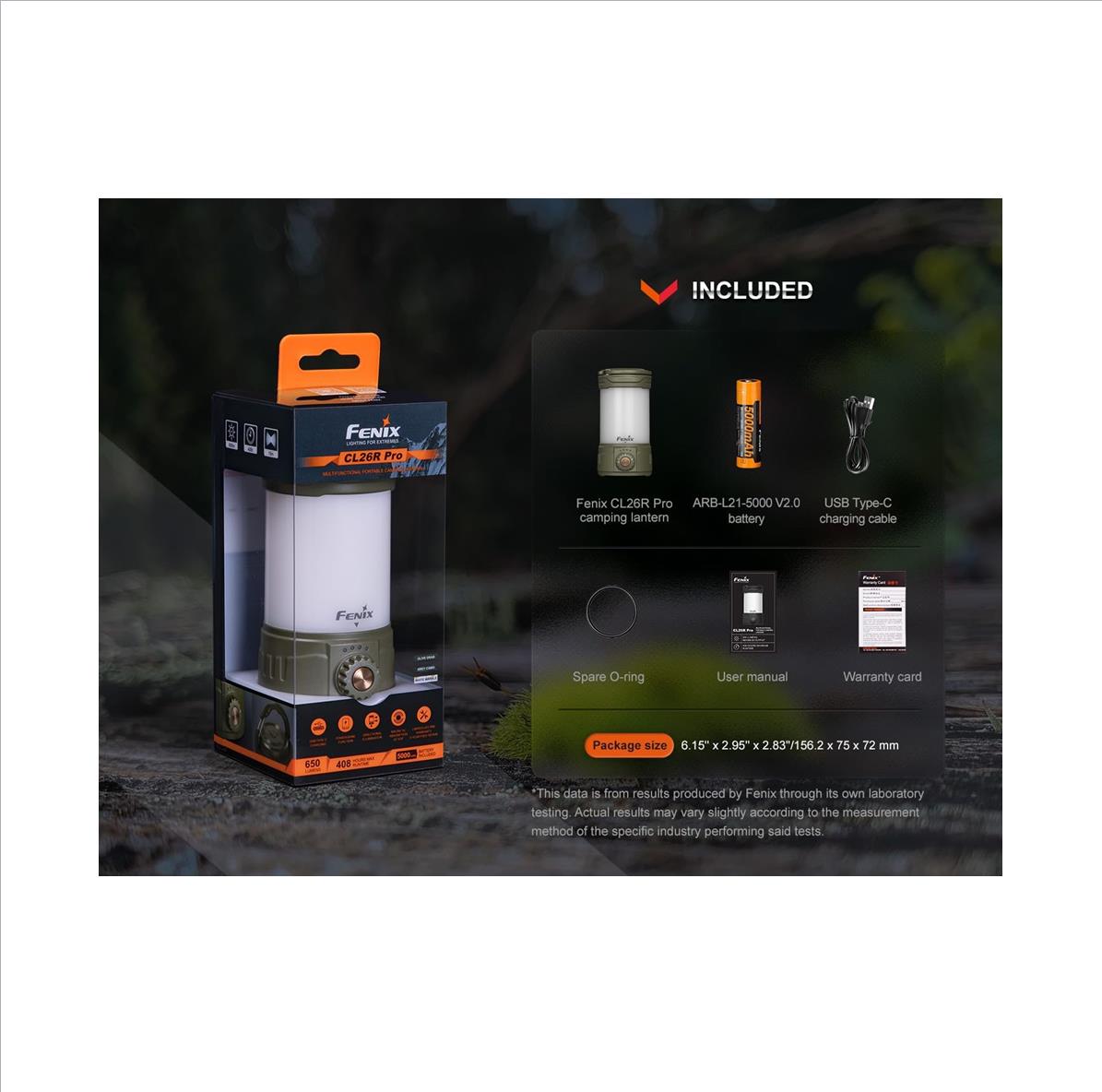 Fenix CL26R Pro USB-C rechargeable lantern with powerbank output charging device
