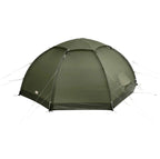 Fjallraven 53503 3 person dome camping tent in green isolated on white background