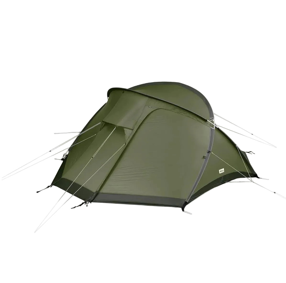 Fjallraven Abisko View 2 igloo tent in green freestanding 4 season shelter isolated on white background