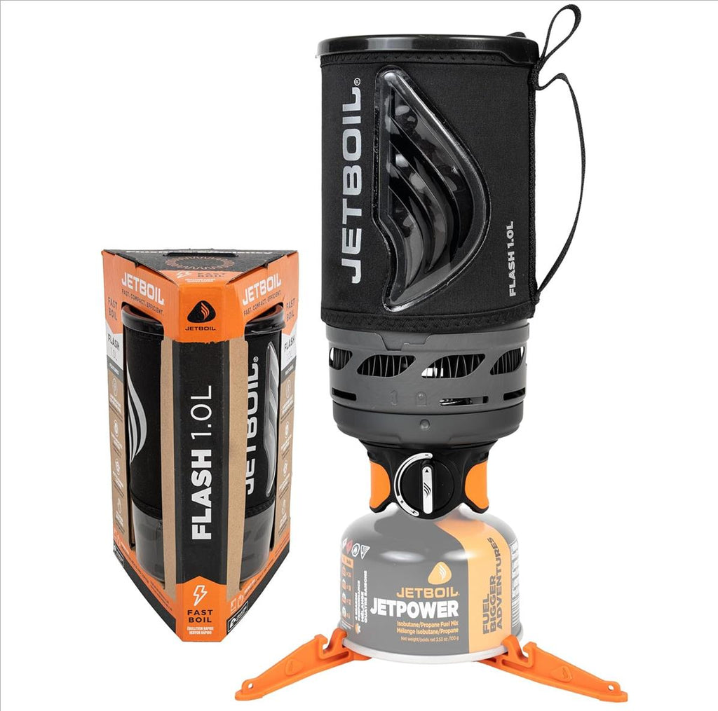 jetboil flash 1l rapid boil camping stove system carbon lightweight backpacking stove