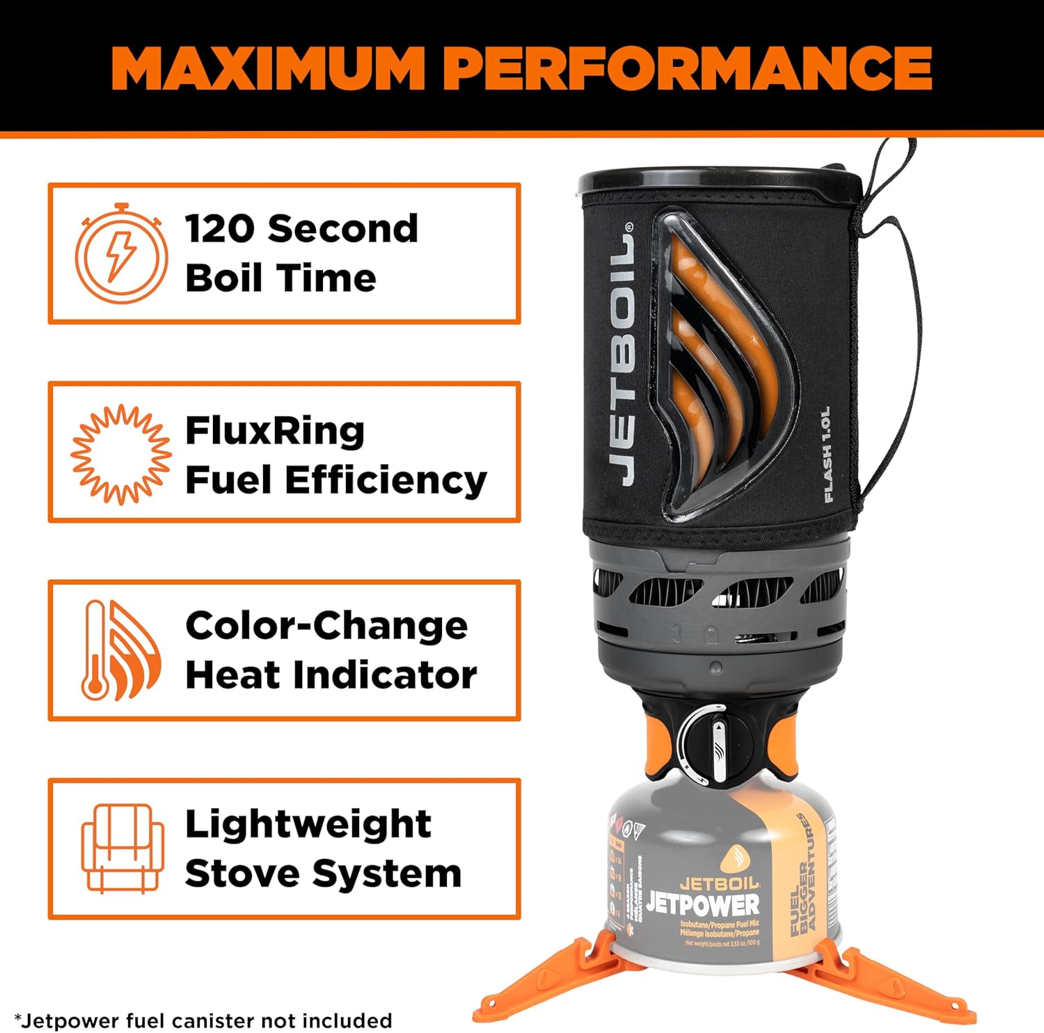 jetboil flash backpacking stove maximum performance camping cooking system
