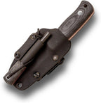 Joker Hedgehog TS1 survival knife with micarta handle and Kydex sheath
