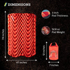 Klymit Insulated Double V two person sleeping mat features and specifications