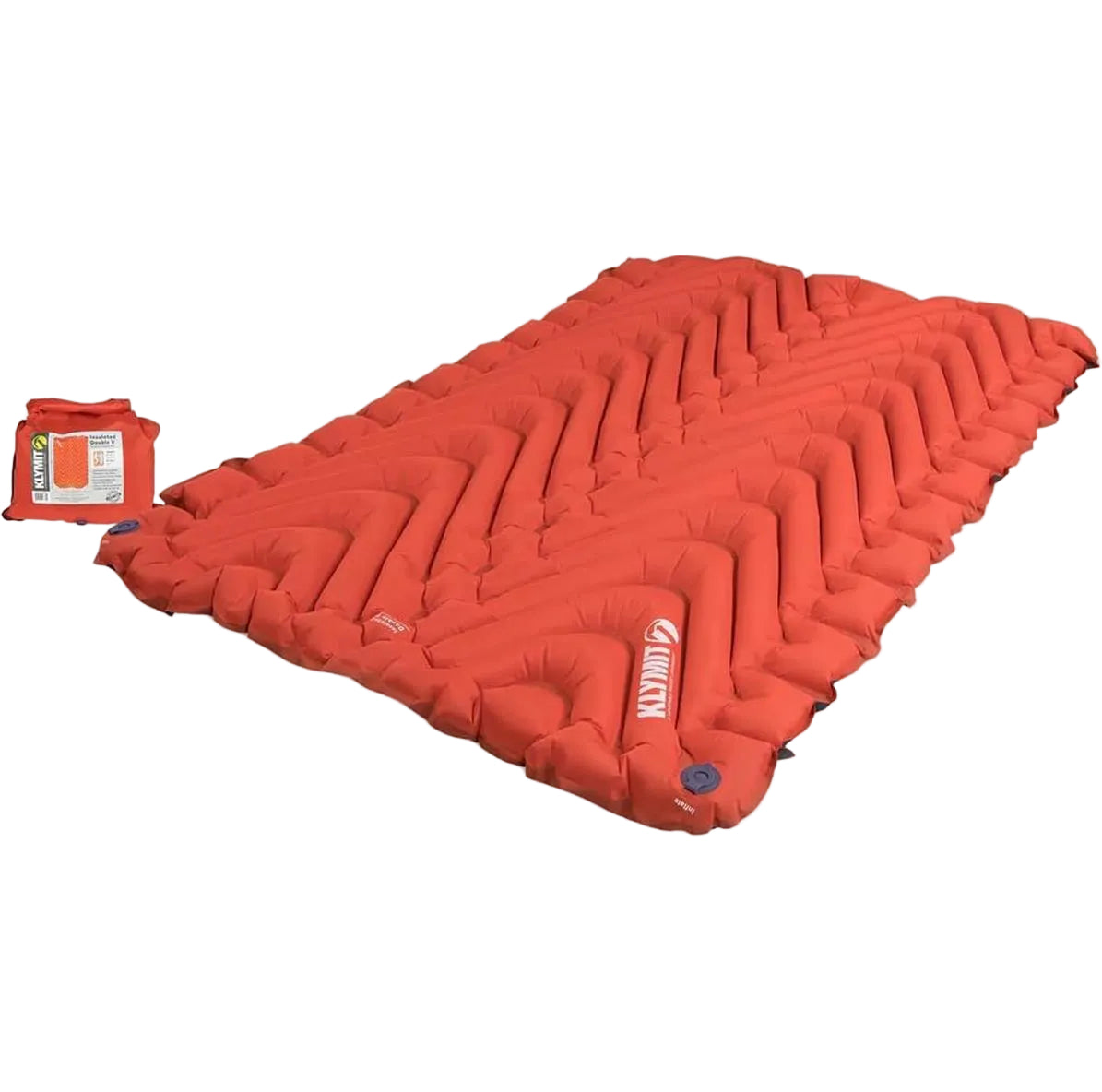 Klymit Insulated Double V two person sleeping pad for camping and backpacking
