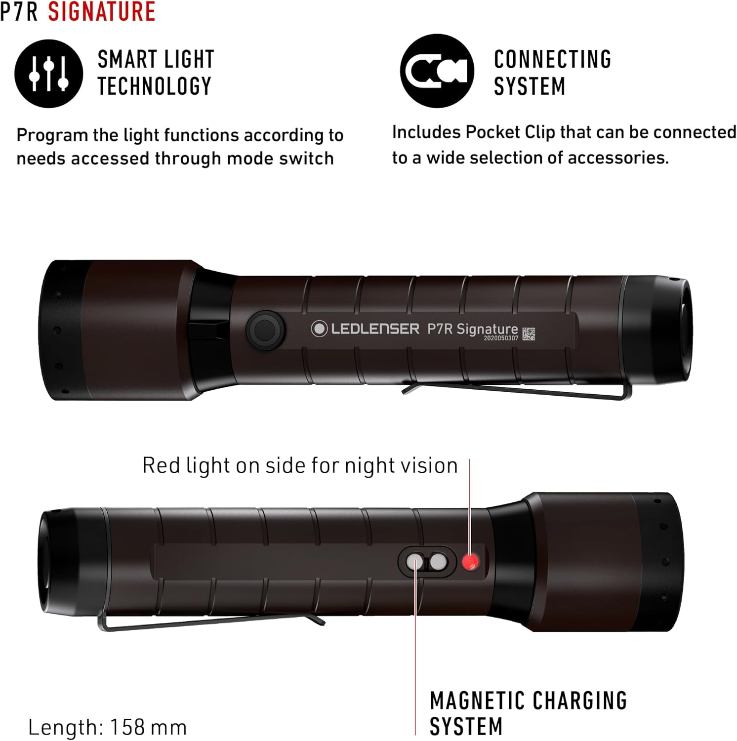 Ledlenser P7R Signature size dimensions and technical specifications overview
