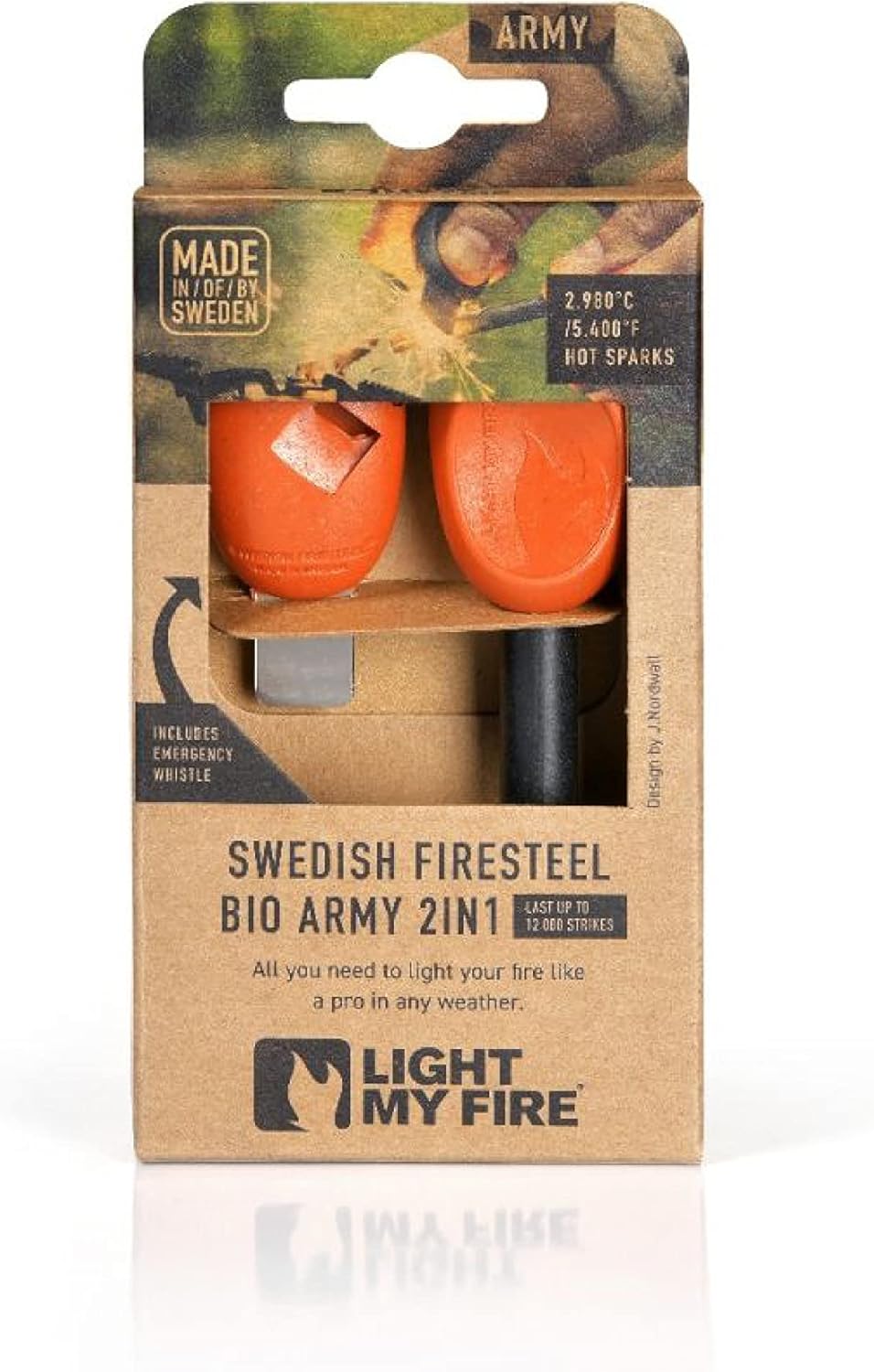 light my fire swedish firesteel bio army fire starter retail packaging