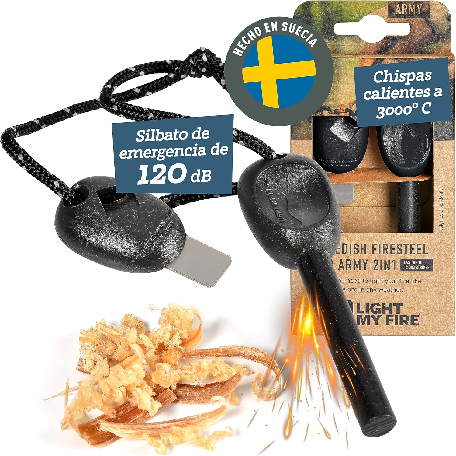 light my fire swedish firesteel bio army magnesium fire starter bushcraft ferro rod