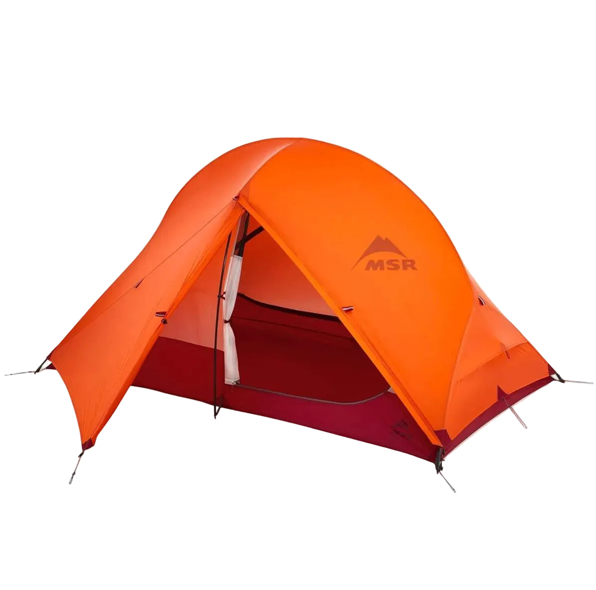 MSR Access 2 four season backpacking tent in orange isolated on white background