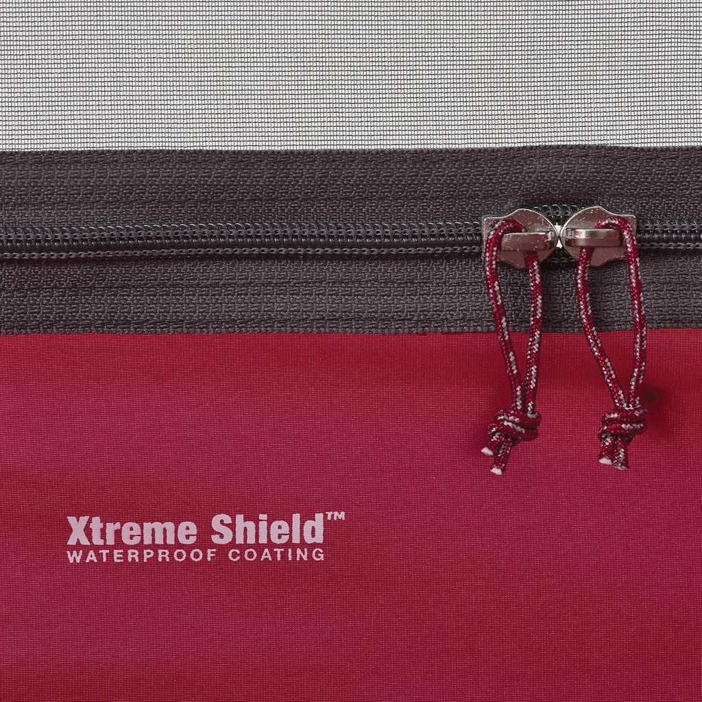 MSR Access 2 4 season tent zip close-up showing zipper and fabric detail