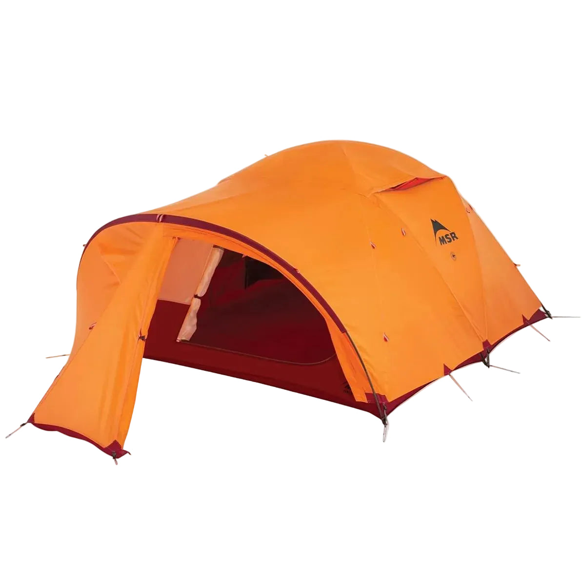 MSR Remote 3 four season expedition tent in orange isolated on white background