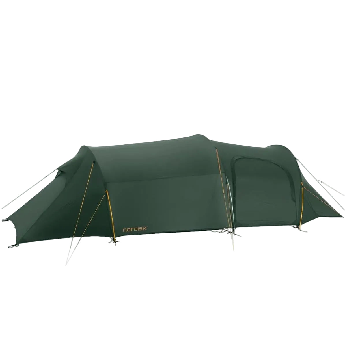 Nordisk Oppland 3 LW lightweight 3 person tunnel tent in green isolated on white background