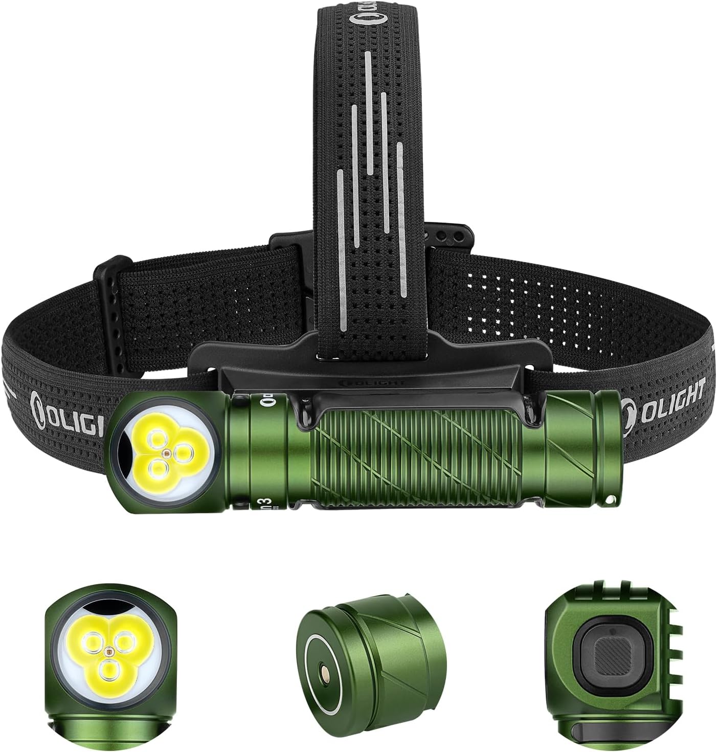 OLIGHT Perun 3 rechargeable headtorch in green colour option

