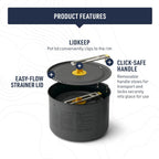 sea to summit frontier cookware set showing pots lids and removable handle components