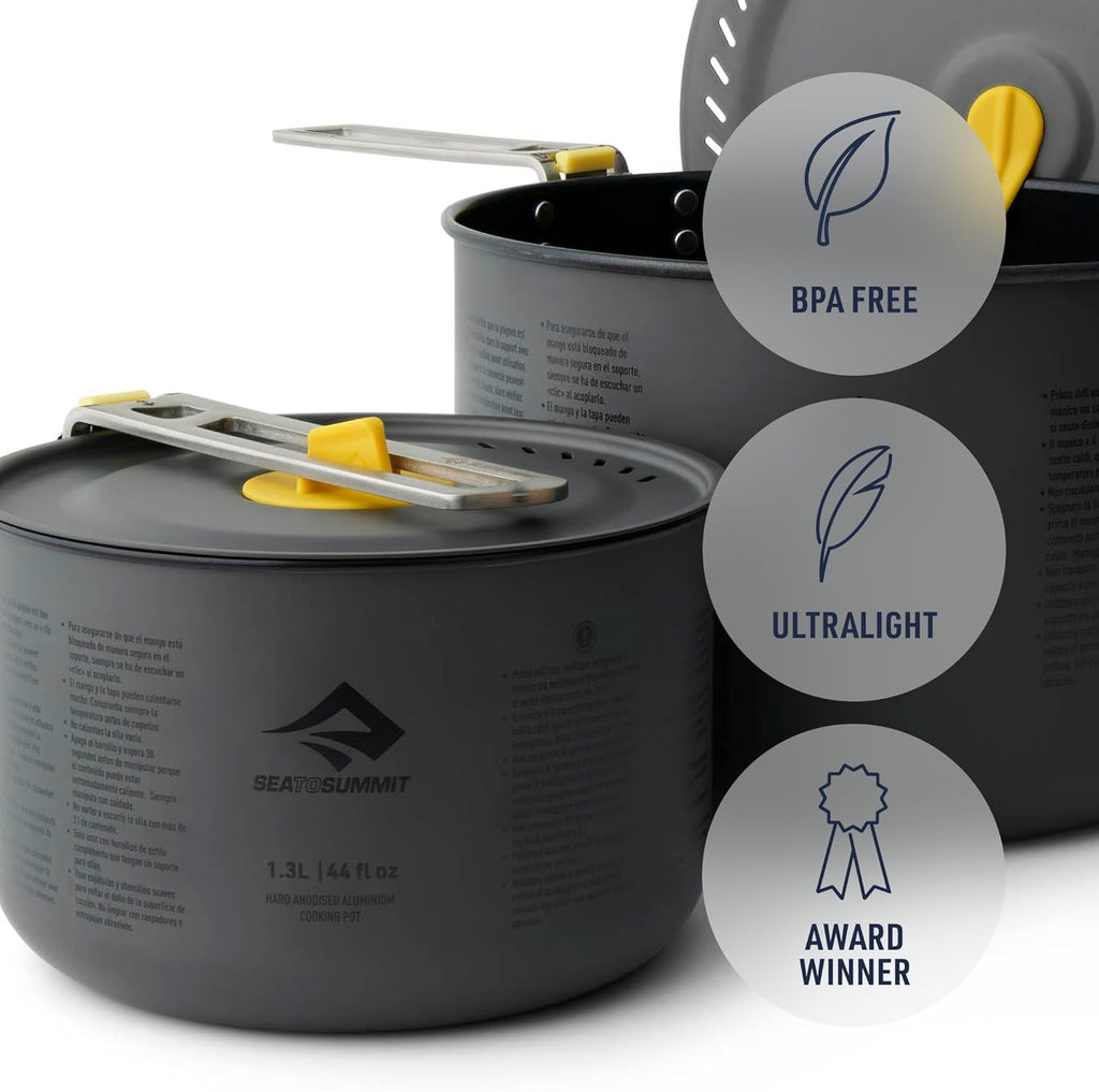 sea to summit frontier pot removable click safe handle locking mechanism detail