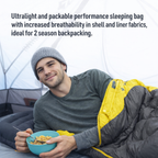 Sea to Summit Spark 30°F ultralight sleeping bag in backpacking tent