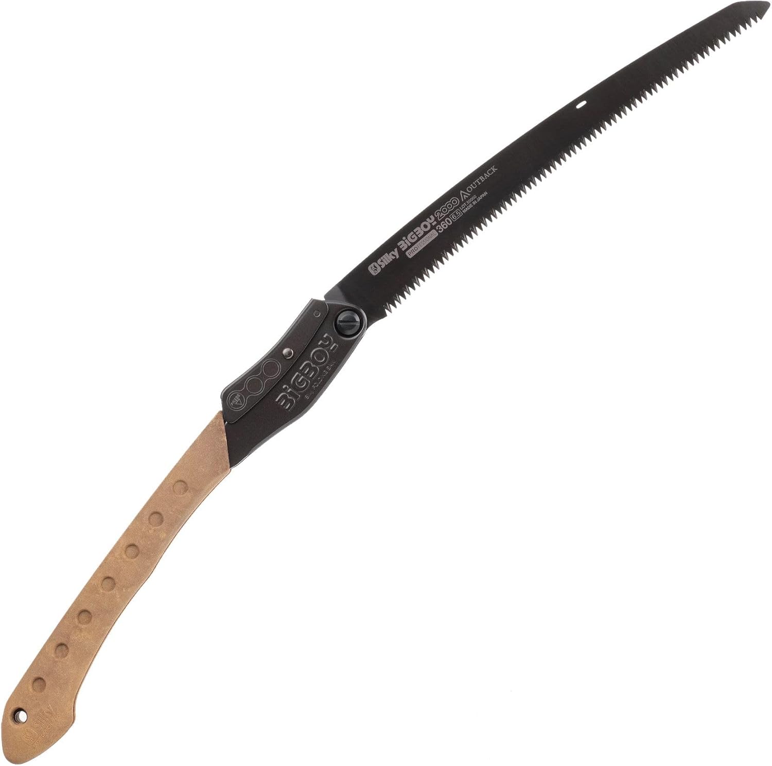 Silky BigBoy Professional 360mm Outback folding saw open with curved blade
