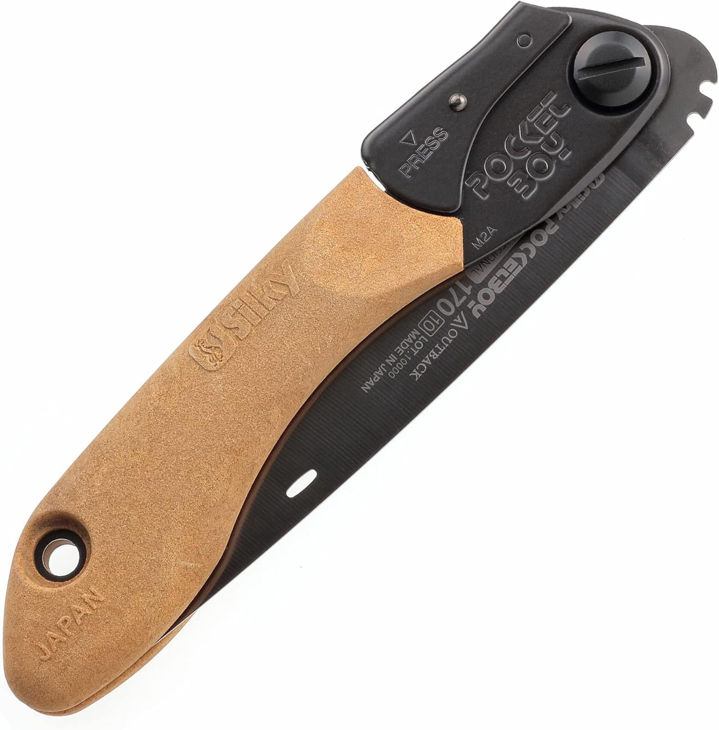 Silky PocketBoy Professional 170 folding saw in closed position showing ergonomic handle
