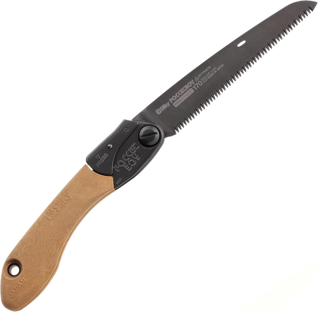 Silky PocketBoy Professional 170 folding saw with impulse-hardened Japanese carbon steel blade
